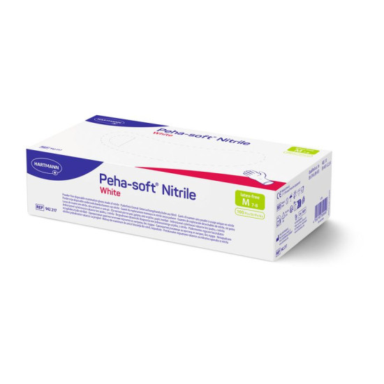 Gloves Peha-soft nitrile, white, M, pack of 100 pcs Gloves Peha-soft nitrile, white, M, pack of 100 pcs