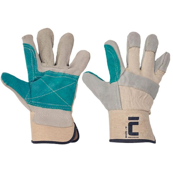 Gloves MAGPIE 10, combined, beef leather Gloves MAGPIE 10, combined, beef leather