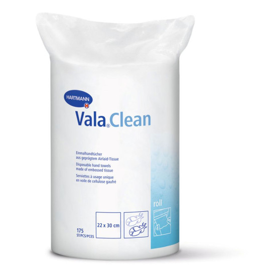 Wipes Vala Clean roll, disposable, 22x30 cm, pack of 175 pcs Wipes Vala Clean roll, disposable, 22x30 cm, pack of 175 pcs