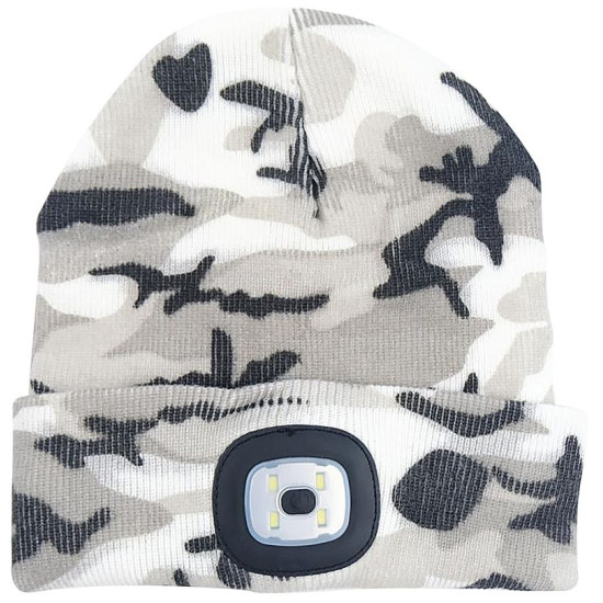 Beanie Cap Strend Pro Albacore camouflage gray L, 4x SMD LED, USB charging Beanie Cap Strend Pro Albacore camouflage gray L, 4x SMD LED, USB charging