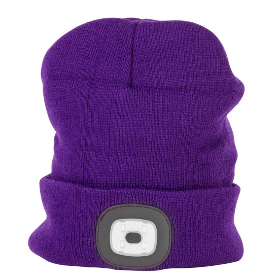 Beanie Cap Strend Pro Albacore purple L, 4x SMD LED, USB charging