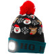 Шапка Beanie Strend Pro X-mas Ho-Ho, зелено-черная L, 4x SMD LED, зарядка через USB Шапка Beanie Strend Pro X-mas Ho-Ho, зелено-черная L, 4x SMD LED, зарядка через USB