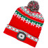 Шапка Beanie Strend Pro X-mas красно-зеленая L, 4x SMD LED, зарядка через USB