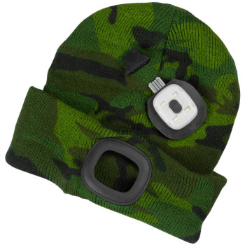 Beanie Strend Pro Albacore kid camouflage M, 4x SMD LED, USB charging, children's