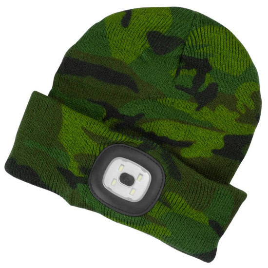 Beanie Strend Pro Albacore kid camouflage M, 4x SMD LED, USB charging, children's