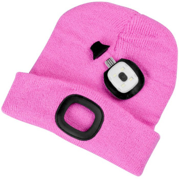 Beanie Strend Pro Albacore kid pink M, 4x SMD LED, USB charging, children's