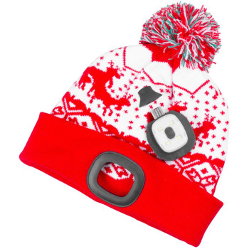 Beanie Strend Pro X-mas kid red M, 4x SMD LED, USB charging, children's