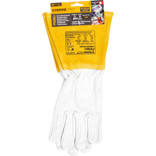 Strend Pro Industrial Adeo gloves, full leather, welding, size 9/L Strend Pro Industrial Adeo gloves, full leather, welding, size 9/L