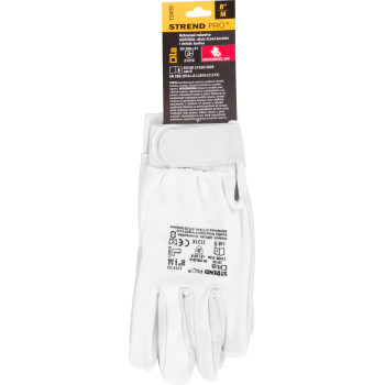 Strend Pro Dila gloves, textile/leather, size 8/M