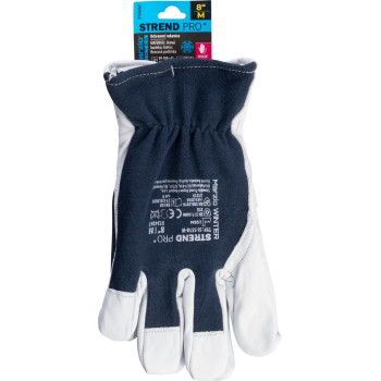 Strend Pro Marzio Winter gloves, winter, protective, insulated, textile/leather, size 08/M
