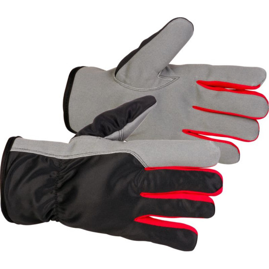 Strend Pro Bertus Winter gloves, winter, protective, insulated, textile/leather, size 09/L