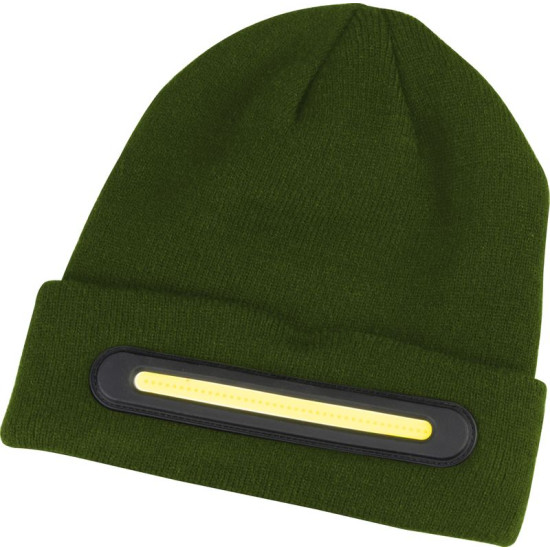 Cap Strend Pro nokamüts, 40x LED, roheline, akrüülkiud, 750 mAh aku