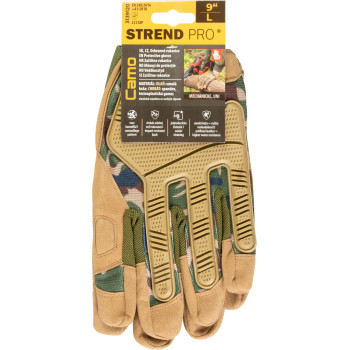 Камуфляжные перчатки Strend Pro, рабочие, камуфляж, размер 9/л