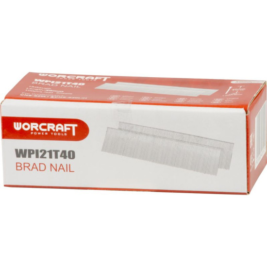 Worcraft CNS-S20LiH klammerdaja naelad, 40 mm, tüüp T, pakis. 5000 tk