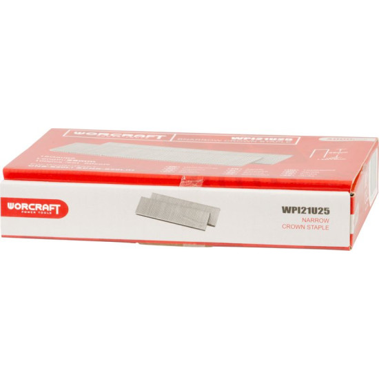 Worcraft CNS-S20LiH klambriklambrid, 25 mm, klambrid tüüp U, pakend. 5000 tk
