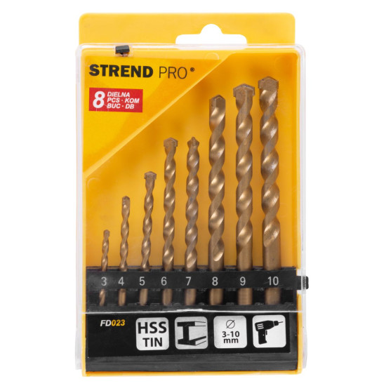 Набор сверл по бетону 8шт 3-10мм Strend Pro
