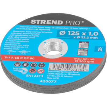 Диск Strend Pro 125x1,0x22,2 мм, отрезной по металлу