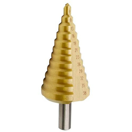 Strend Pro astmeline puur SD41, 6-38 mm, TiN, HSS sirge, metallile Strend Pro astmeline puur SD41, 6-38 mm, TiN, HSS sirge, metallile