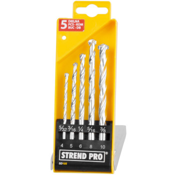 Drill set HOBBY 5pcs 4 - 10mm Strend Pro (for bricks)