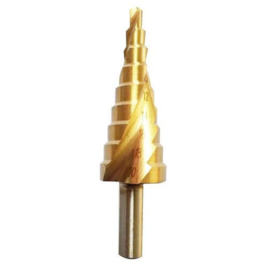 Strend Pro astmeline puur SD422, 10-45 mm, TiN, HSS 4241 spiraal, metallile Strend Pro astmeline puur SD422, 10-45 mm, TiN, HSS 4241 spiraal, metallile