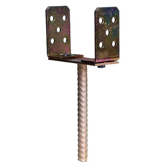 Adjustable pole base 0-200 mm galvanized