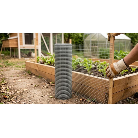 Mesh GARDEN ZN 1000/6,3x6,3/0,8 mm, square, garden, breeding, bal. 25 m