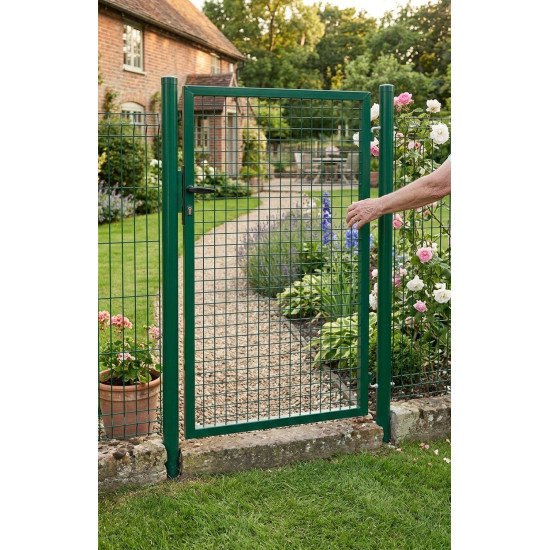 Ворота METALTEC ECO 1000х1000 мм, садовые, зеленые, Zn+PVC Ворота METALTEC ECO 1000х1000 мм, садовые, зеленые, Zn+PVC