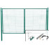 Gate METALTEC DUO 3580/1750/100x50 mm, double wing, garden, green, ZN + PVC, RAL6005