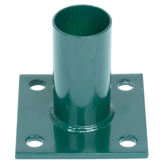 Support Base Bracket Strend Pro METALTEC, 38 mm, for round post, green, for anchoring, RAL6005 Support Base Bracket Strend Pro METALTEC, 38 mm, for round post, green, for anchoring, RAL6005