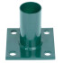 Support Base Bracket Strend Pro METALTEC, 48 mm, for round post, green, for anchoring, RAL6005