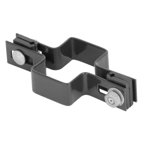 Klamber Strend Pro EUROSTANDARD, 60x40 mm, tahke, antratsiit, Zn+PVC, RAL7016, kandilise posti jaoks Klamber Strend Pro EUROSTANDARD, 60x40 mm, tahke, antratsiit, Zn+PVC, RAL7016, kandilise posti jaoks