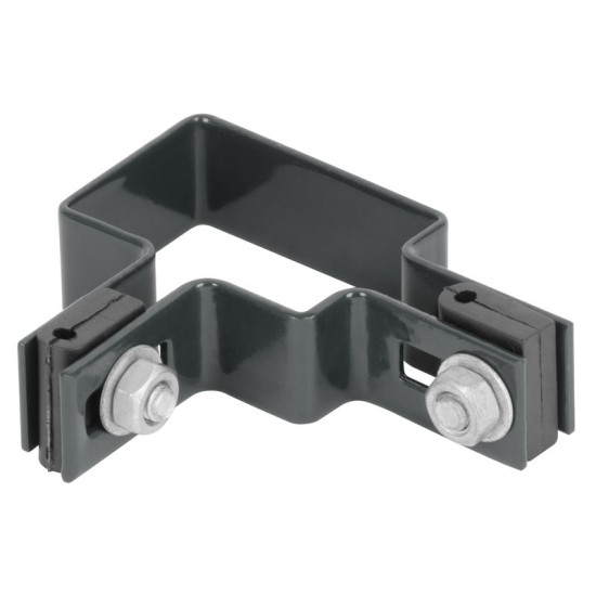 Klamber Strend Pro EUROSTANDARD, 60x40 mm, nurk, antratsiit, Zn+PVC, RAL7016, kandilise posti jaoks Klamber Strend Pro EUROSTANDARD, 60x40 mm, nurk, antratsiit, Zn+PVC, RAL7016, kandilise posti jaoks