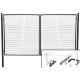 Ворота Strend Pro METALTEC DUO, 3580/1750/100х50 мм, антрацит, двустворчатые, для сада, ZN+PVC, РА Ворота Strend Pro METALTEC DUO, 3580/1750/100х50 мм, антрацит, двустворчатые, для сада, ZN+PVC, РА