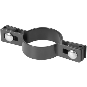 Strend Pro EUROSTANDARD clamp, 60 mm, continuous, anthracite, Zn+PVC, RAL7016, for round post