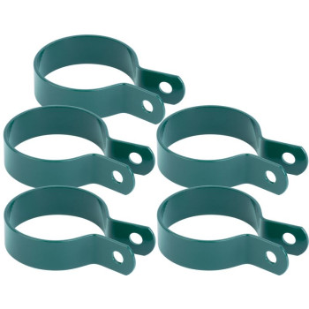 Strend Pro METALTEC clamp, 48 mm, green, RAL6005, for round post, pack. 5 pcs