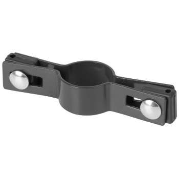 Strend Pro EUROSTANDARD clamp, 38 mm, continuous, anthracite, RAL7016, for round post