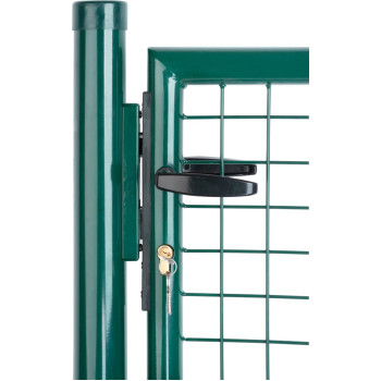Ворота METALTEC ECO 2, 1000/1800/50x50 мм, круглые, зеленые, одностворчатые, ZN+PVC, RAL6005 Ворота METALTEC ECO 2, 1000/1800/50x50 мм, круглые, зеленые, одностворчатые, ZN+PVC, RAL6005