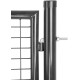 Ворота METALTEC ECO 2, 1000/1800/50x50 мм, круглые, антрацит, одностворчатые, ZN+PVC, RAL7016 Ворота METALTEC ECO 2, 1000/1800/50x50 мм, круглые, антрацит, одностворчатые, ZN+PVC, RAL7016