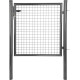 Ворота METALTEC ECO 2, 1000/2000/50x50 мм, круглые, антрацит, одностворчатые, ZN+PVC, RAL7016