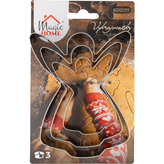 MagicHome jõuluküpsiste lõikur, küpsetamiseks, 3 tk