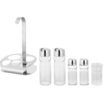 MagicHome spice set, in a stand, stainless steel MagicHome spice set, in a stand, stainless steel