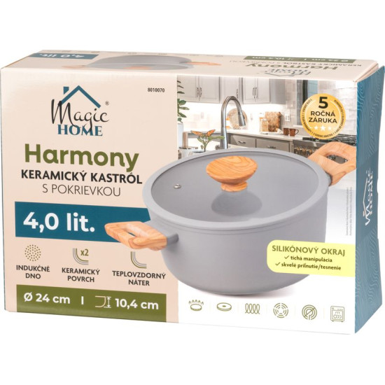 MagicHome Harmony кастрюля, со стеклянной крышкой, 24 см MagicHome Harmony кастрюля, со стеклянной крышкой, 24 см