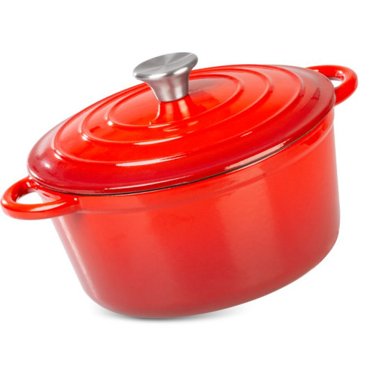 Captain Magichome Castor Line, кастрюля, 24 см, 4,0 л. с крышкой, эмалированная чугунная Captain Magichome Castor Line, кастрюля, 24 см, 4,0 л. с крышкой, эмалированная чугунная