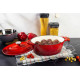 Captain Magichome Castor Line, кастрюля, 30 см, 4,4 л. с крышкой, эмалированная чугунная Captain Magichome Castor Line, кастрюля, 30 см, 4,4 л. с крышкой, эмалированная чугунная