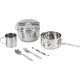 Strend Pro Grill set, camping dining set, stainless steel 13/15 cm