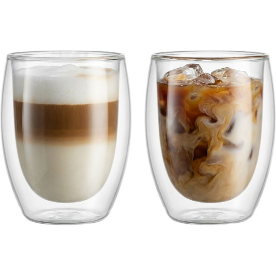 MagicHome double-wall thermo glass for coffee/tea, 380 ml, pack of 2