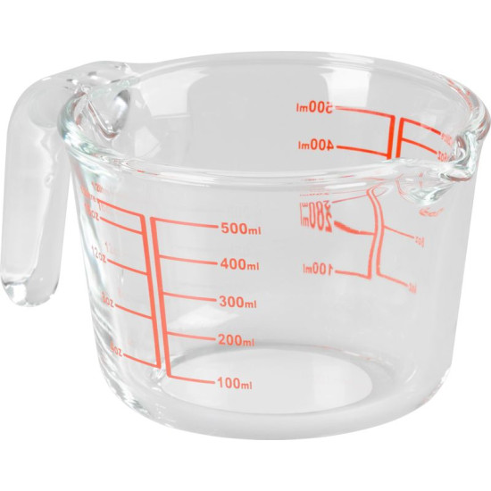 MagicHome Measuring Cup, Glass, Glass, with Spout, 500 ml MagicHome Measuring Cup, Glass, Glass, with Spout, 500 ml