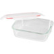 MagicHome jar, rectangular, 1500 ml, with lid, Clip, glass MagicHome jar, rectangular, 1500 ml, with lid, Clip, glass