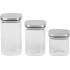MagicHome karp, 3 tk, 800/1100/1500 ml, klaas, roostevabast terasest korgiga