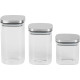 MagicHome karp, 3 tk, 800/1100/1500 ml, klaas, roostevabast terasest korgiga MagicHome karp, 3 tk, 800/1100/1500 ml, klaas, roostevabast terasest korgiga